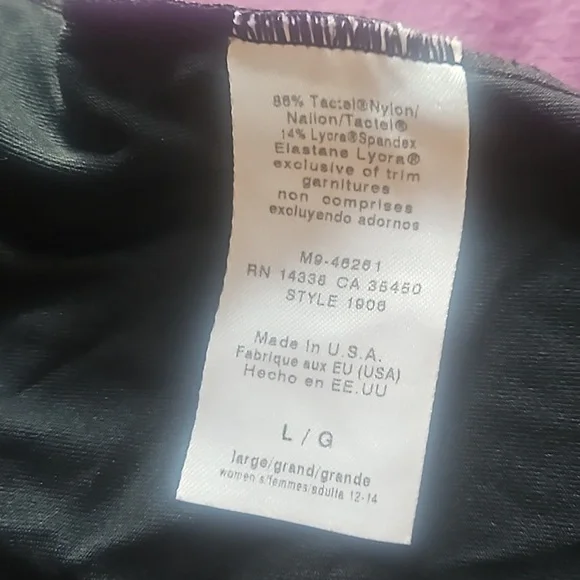 Danskin New York City Ballet camisole mock wrap black leotard size L - Picture 7 of 8